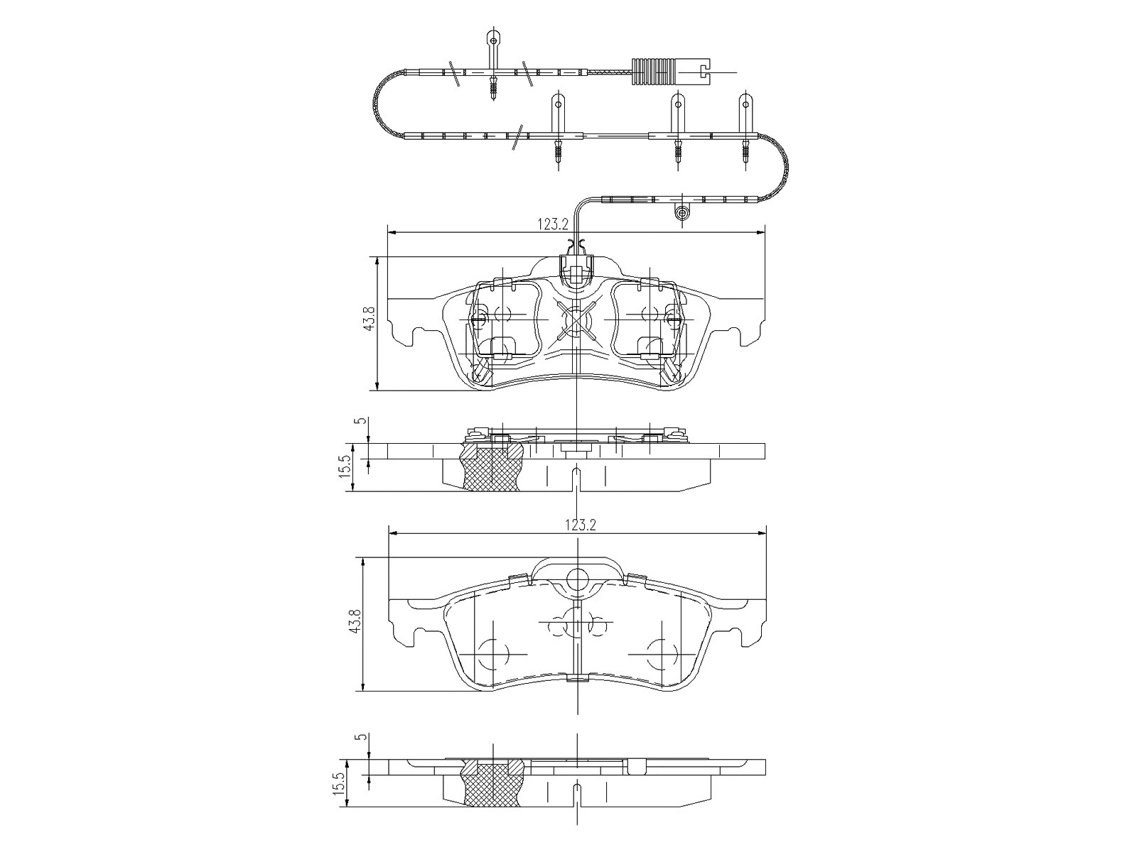Kit de plaquettes de frein, frein à disque A.Z. Meisterteile AZMT-44-022-1192