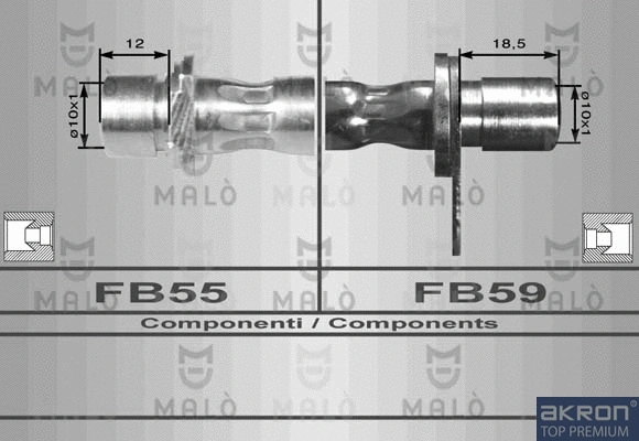 Flexible de frein AKRON-MALÒ 80129