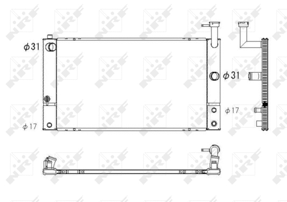 Radiateur, refroidissement du moteur NRF 53747