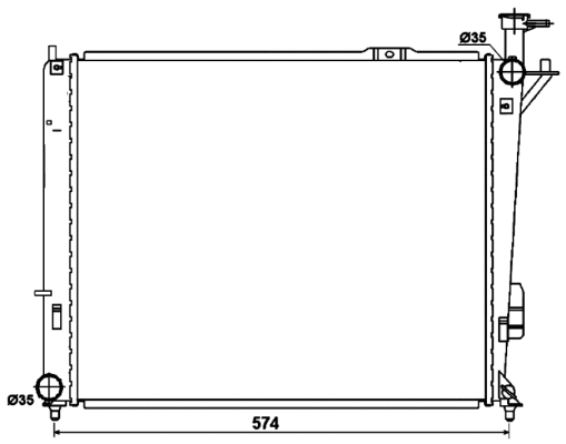 Radiateur, refroidissement du moteur NRF 53174