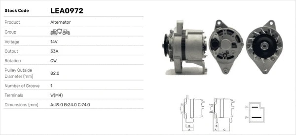 Alternateur LUSA LEA0972