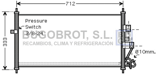 Condenseur, climatisation BUGOBROT 62-DN5277