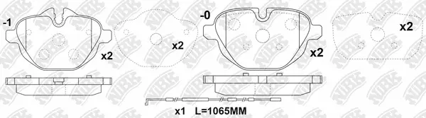 Kit de plaquettes de frein, frein à disque NiBK PN0546W