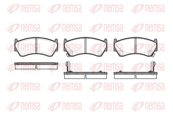 Kit de plaquettes de frein, frein à disque REMSA 0592.02