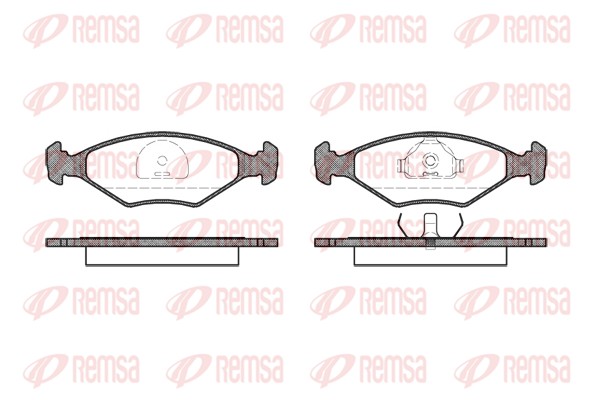Kit de plaquettes de frein, frein à disque REMSA 0281.10