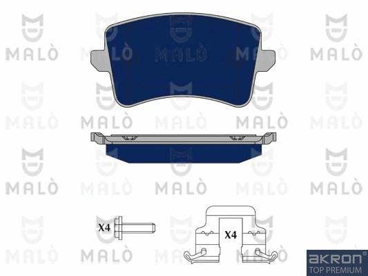 Kit de plaquettes de frein, frein à disque AKRON-MALÒ 1050163