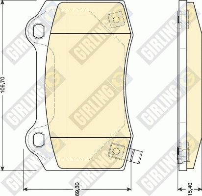 Kit de plaquettes de frein, frein à disque GIRLING 6141719