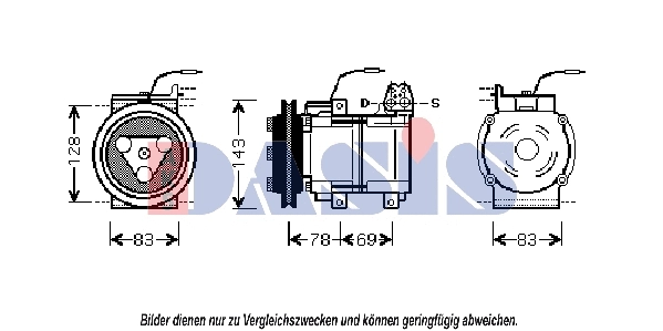Compresseur, climatisation AKS DASIS 851393N