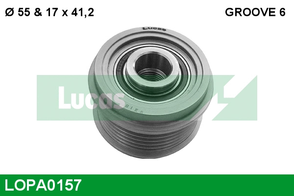 Poulie roue libre, alternateur LUCAS LOPA0157