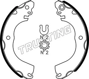 Jeu de mâchoires de frein TRUSTING 067.204