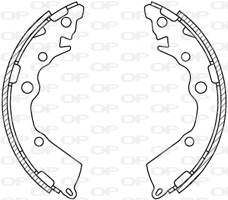 Jeu de mâchoires de frein OPEN PARTS BSA2251.00