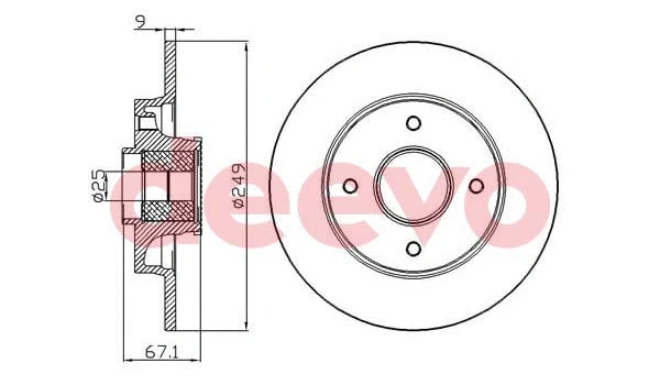Disque de frein DEEVO BD22720