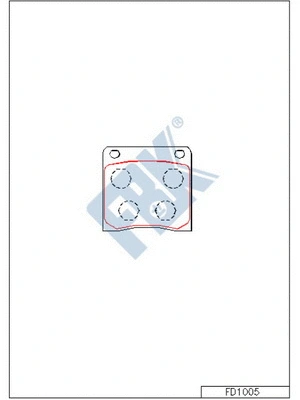 Kit de plaquettes de frein, frein à disque FBK FD1005