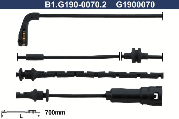 Contact d'avertissement, usure des plaquettes de frein GALFER B1.G190-0070.2