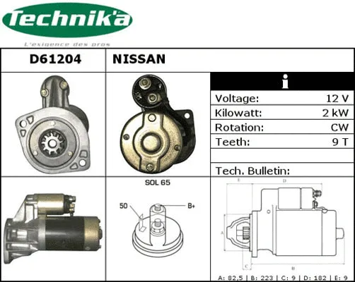 Démarreur Technika D61204