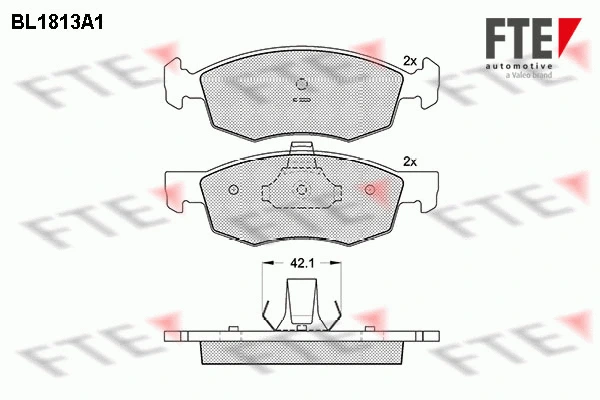 Kit de plaquettes de frein, frein à disque FTE 9010390