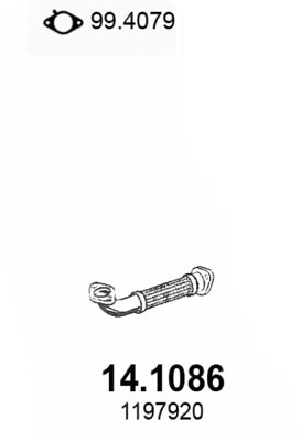 Tuyau d'échappement ASSO 14.1086