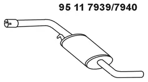 Silencieux central EBERSPÄCHER 95 11 7940
