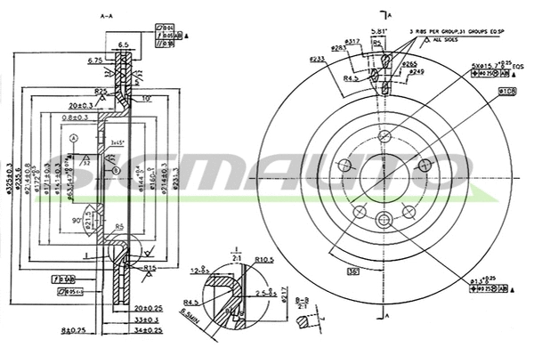 Disque de frein SIGMAUTO DBC432V