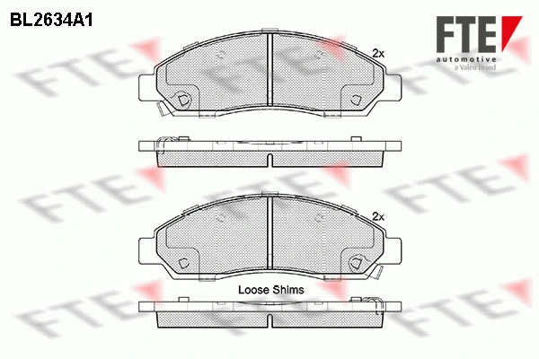 Kit de plaquettes de frein, frein à disque FTE 9010880