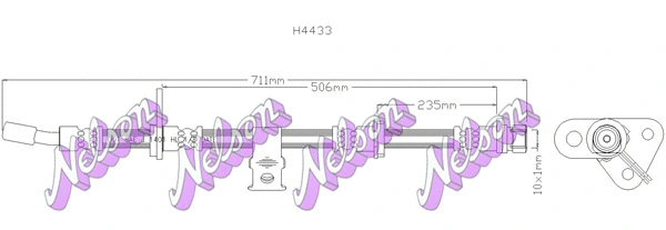 Flexible de frein KAWE H4433