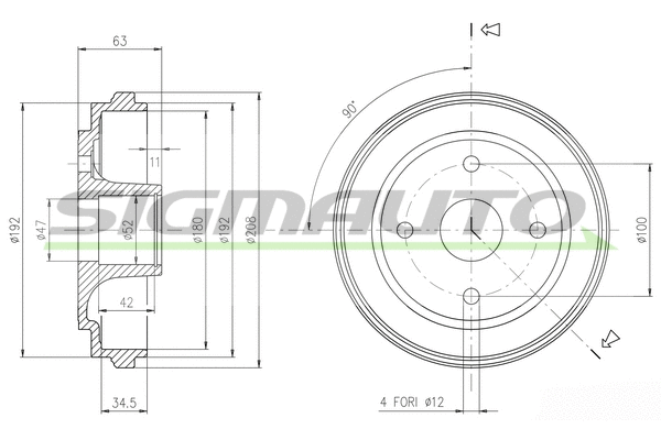 Tambour de frein SIGMAUTO DR5603