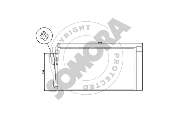 Condenseur, climatisation SOMORA 041360A