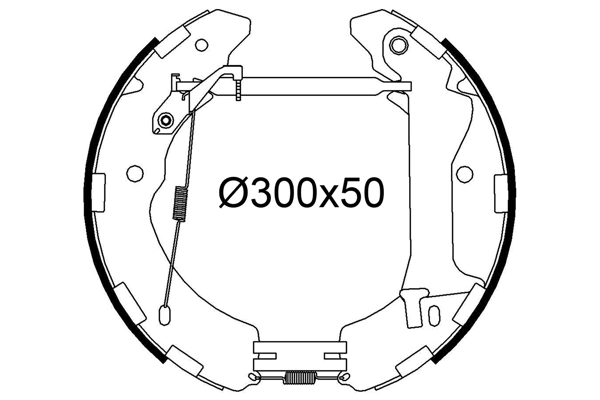 Jeu de mâchoires de frein VALEO 554964
