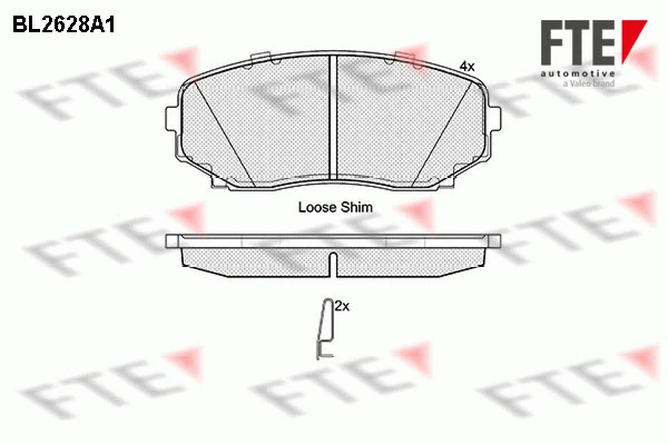 Kit de plaquettes de frein, frein à disque FTE 9010875