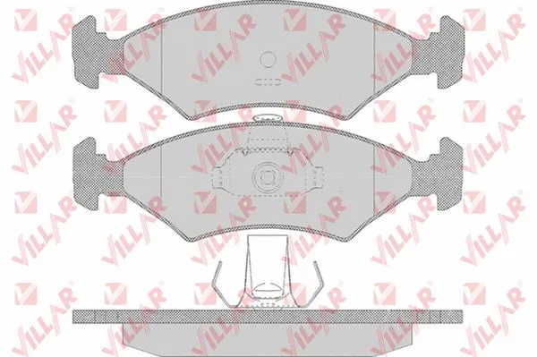 Kit de plaquettes de frein, frein à disque VILLAR 626.0628