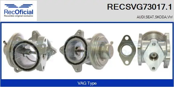 Vanne EGR RECOFICIAL RECSVG73017.1