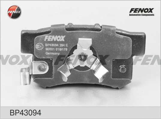 Kit de plaquettes de frein, frein à disque FENOX BP43094