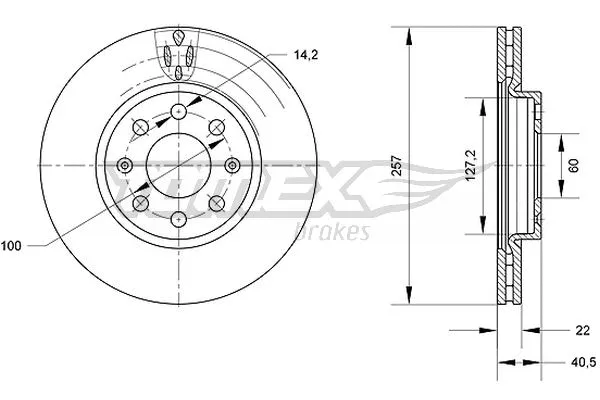 Disque de frein TOMEX Brakes TX 70-85