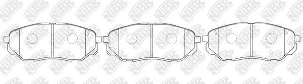 Kit de plaquettes de frein, frein à disque NiBK PN0662
