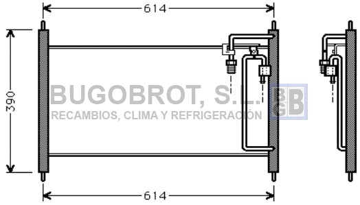 Condenseur, climatisation BUGOBROT 62-DN5177