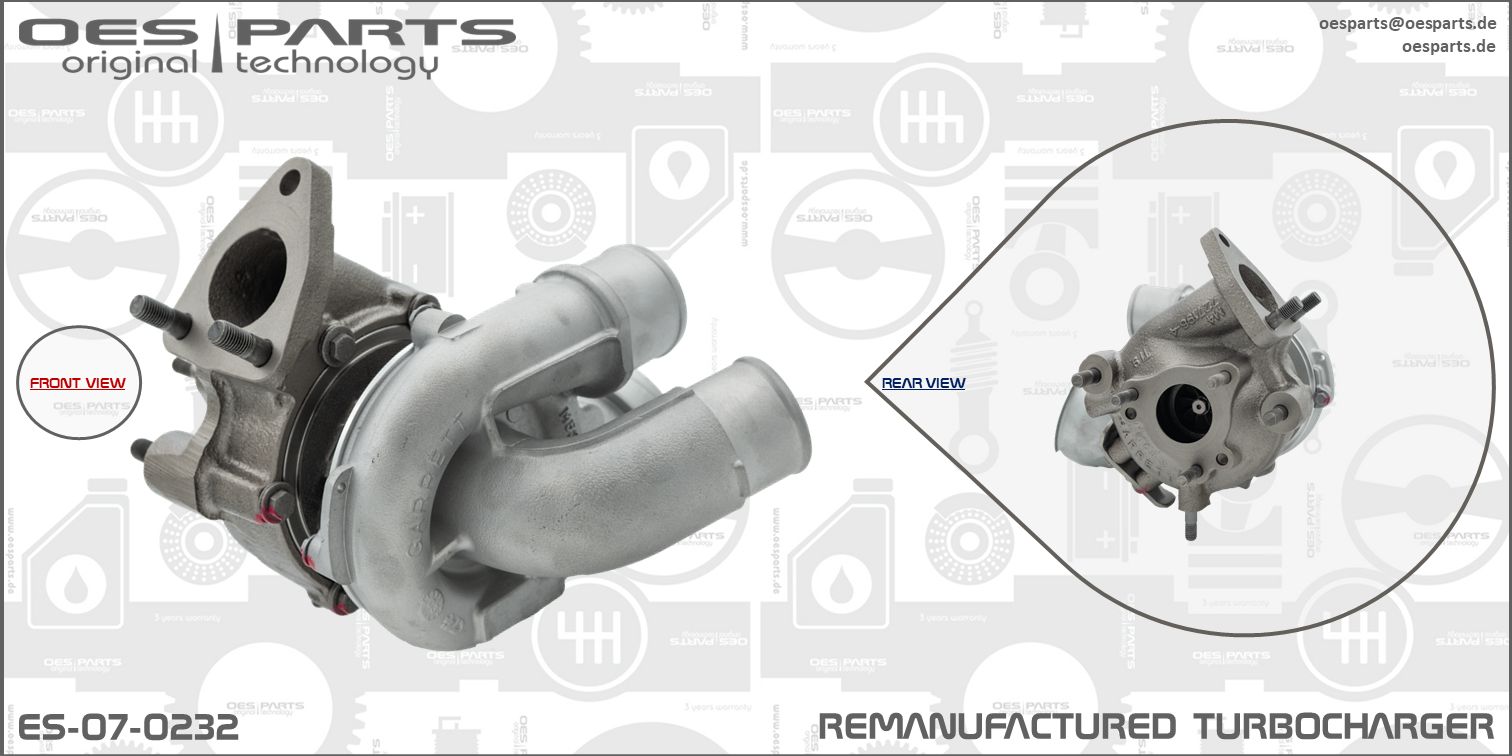 Turbocompresseur, suralimentation OES PARTS ES-07-0232