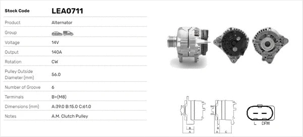 Alternateur LUSA LEA0711