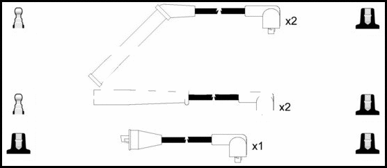 Kit de câbles d'allumage LEMARK HOES362