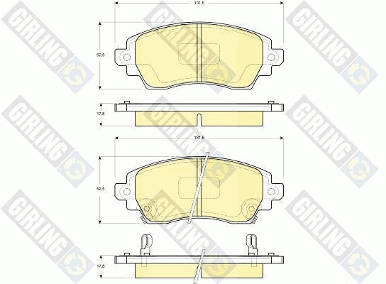 Kit de plaquettes de frein, frein à disque GIRLING 6133339