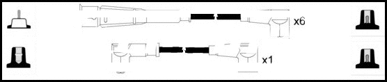 Kit de câbles d'allumage LEMARK HOES656