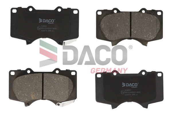 Kit de plaquettes de frein, frein à disque DACO Germany 324569