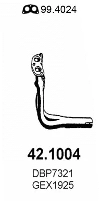 Tuyau d'échappement ASSO 42.1004