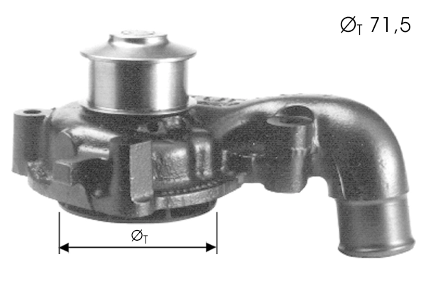 Pompe à eau, refroidissement du moteur TECDRIVE TPAE0112