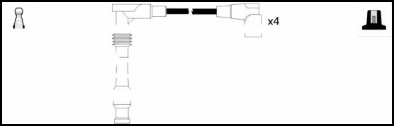 Kit de câbles d'allumage LEMARK HOES864