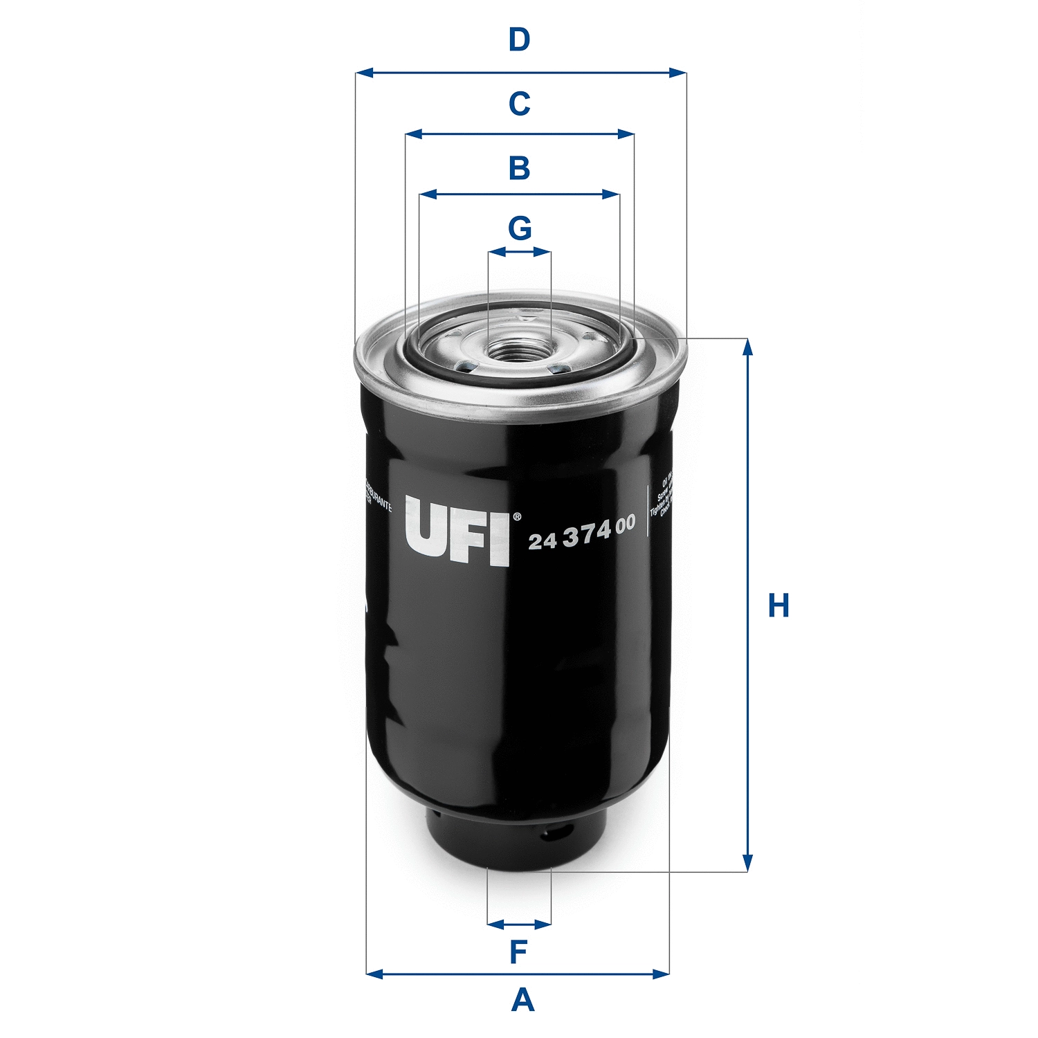 Filtre à carburant UFI 24.374.00