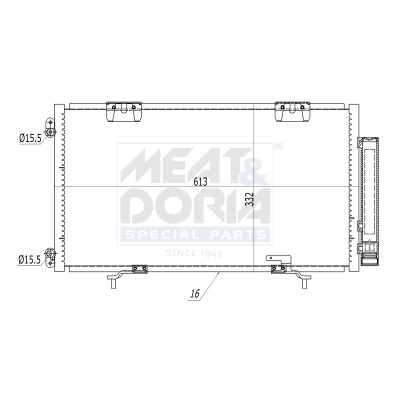 Condenseur, climatisation MEAT & DORIA 991218