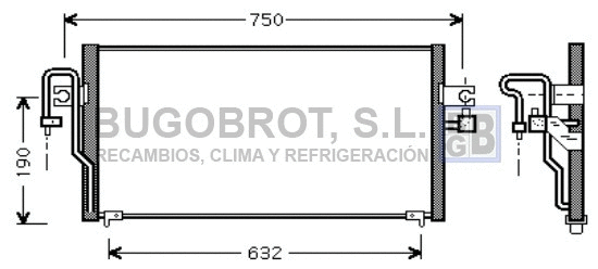 Condenseur, climatisation BUGOBROT 62-DN5164