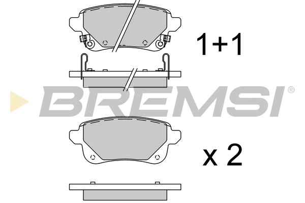 Kit de plaquettes de frein, frein à disque BREMSI BP3920