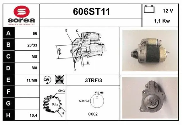 Démarreur STARTCAR 606ST11