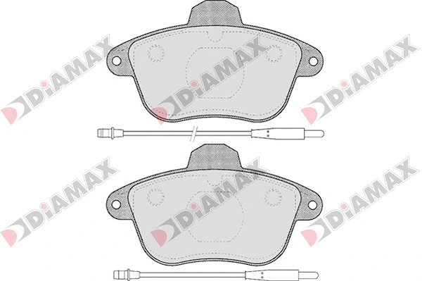 Kit de plaquettes de frein, frein à disque DIAMAX N09041